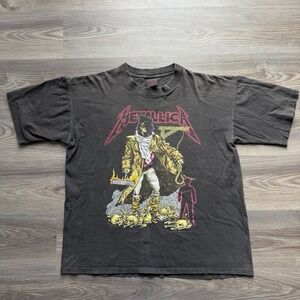 Vintage 1992 Metallica T-Shirt Pushead The Unforgiven USA Size XL FADED Band